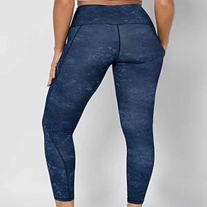 Legging moulant taille haute rouge uni pour femme, style tendance, en tricot, taille XXL, idéal pour l'été - Product Image 4