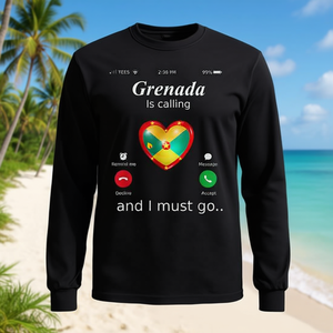 เกรเนดาเรียกหาและฉันต้องไป เสื้อยืดแขนยาวลายธงชาติ - Product Image 3