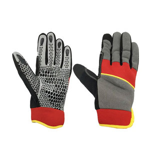 Gants de mécanicien de sécurité anti-impact en cuir souple de haute qualité, à doigts complets, respirants, personnalisables avec logo couleur OEM - Product Image 1