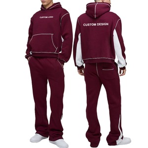 Hoodies and <b>Sweatpants</b> <b>Set</b> Custom High Quality Oversized Streetwear Tracksuit Unisex Custom logo <b>Sweatpants</b> Hoodies <b>Set</b> Factory - Product Image 3