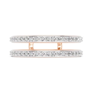 แหวนเพชร Statement Diamond Guard ประดับเพชรเลี้ยงในห้องปฏิบัติการ 0.50 กะรัต น้ำหนักรวม 14K ทองคำแท้ สี FG ความสะอาดระดับ VS 46 เพชร สำหรับงานแต่งงานและหมั้น - Product Image 1