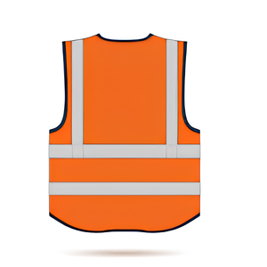 High Visibility Cotton Vest Safety Reflective Construction Unisex <b>Hi</b> Vis Orange Yellow Lime Green Pink Blue Black Mesh Pockets - Product Image 2