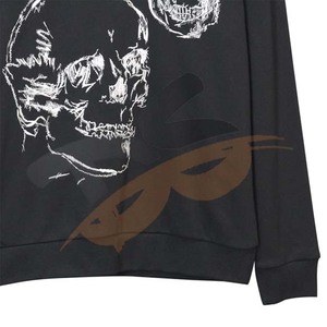 Pull noir sportif Sweat-shirt en tricot à la mode européenne en coton polaire respirant - Product Image 4