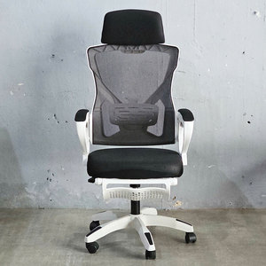 Fauteuil de bureau inclinable GAK908T avec cadre blanc et appui-tête – Catégorie de produit : Manteau pour femme - Product Image 5
