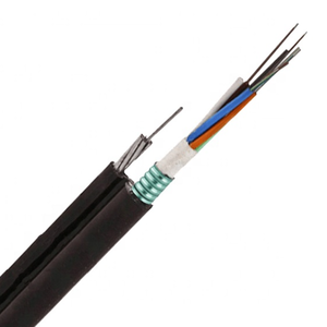 Câble à fibres optiques autoportant en forme de 8 GYTC8S53 GYTC8S, 12 ou 24 cœurs avec fil messager en acier pour réseau aérien extérieur - Product Image 1