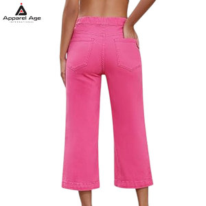 New Style Outdoor Use Women Jeans Capris Best Quality Solid Color Jeans Capris For Women In Cheap Price - Product Image 2