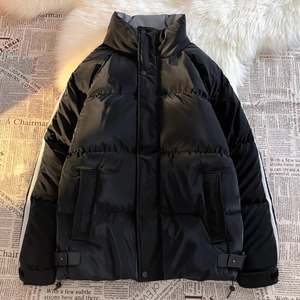 เสื้อแจ็คเก็ตพัฟเฟอร์ผ้าแคนวาสคอตั้ง แต่งโลโก้ด้านหน้า สไตล์แฟชั่นใหม่ แห้งเร็ว ระบายอากาศได้ดี เหมาะสำหรับฤดูหนาว สำหรับผู้ชายและผู้หญิง - Product Image 2