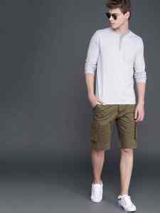 Shorts cargo utilitaires pour hommes en coton épais, vêtements de sport de créateur, streetwear personnalisé - Product Image 3