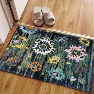 พรมสีเขียวเหรียญ: สไตล์ตุรกีชาติพันธุ์, พิมพ์3D, พรมนุ่มไม่ทอ - Product Image 5