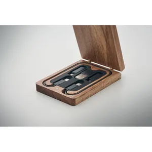 VERSAL Ensemble de câbles personnalisés 3-en-1, cadeau d'affaires pour les collègues technophiles - Product Image 1