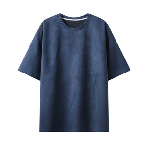Surdimensionné Hommes 220 GSM Coton Biologique Col Ras Du Cou T-Shirts Personnalisable Propre Logo Respirant Plus La Taille À Manches Courtes 100% Tricoté - Product Image 4