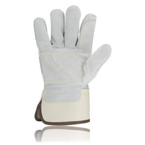 Guantes Rigger de cuero Doble Palma con espalda de algodón Cómodos guantes de Palma de doble capa para trabajadores industriales y de fábrica - Product Image 2