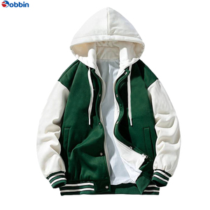 Veste universitaire à capuche pour homme grande taille, tendance, vintage, style américain, baseball, collège, lycée, vente chaude - Product Image 1