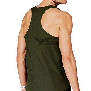 Débardeur de gymnastique avec logo personnalisé pour hommes, en coton/polyester de haute qualité, respirant à séchage rapide, pour les sports de plein air, le fitness et la course à pied - Product Image 4