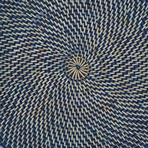 Wholesale Best Selling Handmade Rattan Blue Round <b>Placemat</b> Natural <b>Woven</b> Table Mat For Dining Table Kitchen And Restaurant Decor - Product Image 4
