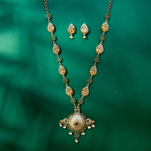 Vente en gros de la vente la plus chaude de collier long oxydé avec placage à deux tons en Inde - Product Image 3