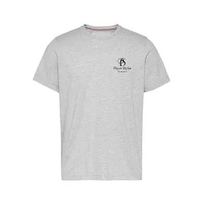 DTG печать на заказ, высококачественные мужские футболки, оптовая продажа от производителя премиум качества, футболка из серого меланжа