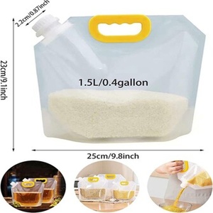 Sac de conservation alimentaire en plastique grainé de qualité supérieure, 1500 ml, scellé, réutilisable, ustensiles de cuisine, organisation du garde-manger, céréales en vrac, riz, produits secs - Product Image 6