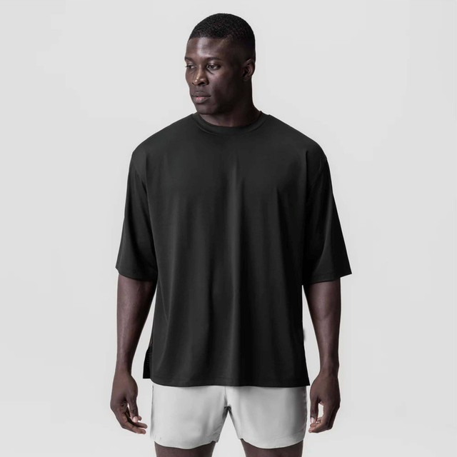 Fashionable Men's Oversized T-Shirt Regular Fit 100% Cotton Knitted Fabric Digital Anti-Pilling O-Neck Short Sleeve 250g