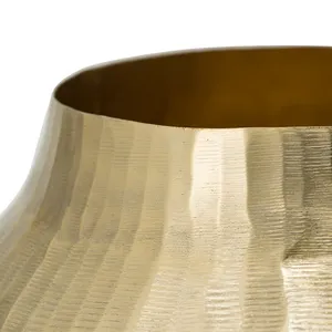 Modern Curved <b>Vase</b> Hammered <b>Texture</b> Gold Aluminum lightweight aluminum Modern Classic Home Living - Product Image 3