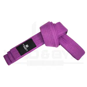 Customized multicolor durable 100 % cotton taekwondo Brazilian Jiu Jitsu Belts belt karate martial arts belts