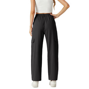 Premium Quality Cotton Baggy Cargo Pants Women Six Pocket Streetwear High Waist Custom Design Comfortable <b>Trousers</b> Women's Pants - Product Image 3