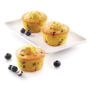 Moule à muffins en silicone, 6 cavités, diamètre 6,9 cm, compatible four et micro-ondes, passe au lave-vaisselle, outil de pâtisserie - Product Image 3