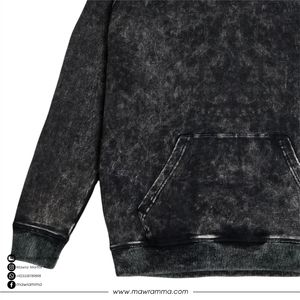 Premium Winter Oversized Acid Wash Hoodie 100% Cotton <b>Fleece</b> Heavyweight Custom Colors Embroidered Silkscreen Pocket for <b>Men</b> - Product Image 3