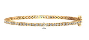 Luxueux 2.00Ct Moissanite Glow Round Tennis Bracelet en or 14K OEM Vente en gros Élégant 14K Or Moissanite Bracelets Bangles" - Product Image 5