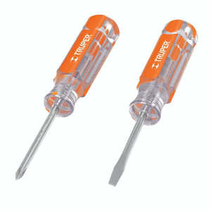 Jeu de tournevis de précision Truper, 2 pièces, Phillips, avec poignées en acier et en plastique, pour la réparation électronique et les projets de bricolage, O - Product Image 3