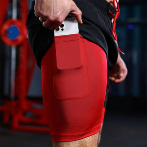 Pantalones Cortos Deportivos para Hombre con Bolsillos Decorativos, Pantalones Cortos de Compresión de Secado Rápido, Marca Nueva, Cintura Elástica, para Gimnasio y Fitness - Product Image 3