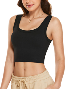 Nouveau débardeur de sport personnalisé pour femme avec logo, respirant, séchage rapide, couleur unie, col en U, 100 % polyester, pour yoga et fitness - Product Image 5
