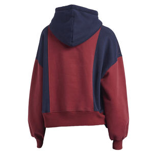 Sweat-shirt à capuche décontracté pour femme, à rayures et blocs de couleur, doux, à manches longues - Product Image 2