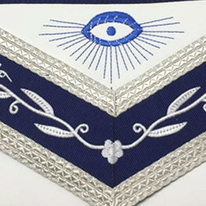 Delantales masónicos de diseño personalizado bordado hecho a mano delantales de Regalia masónicos resistentes personalizados a la venta hechos en Pakistán - Product Image 5