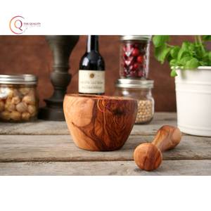 Nouveau manuel remis broyeur de cuisine en bois mortier et pilon pour écraser l'ail gingembre naturel décoratif ustensiles de cuisine outil pour la maison - Product Image 6