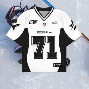 Costume de hockey sur glace pour hommes décontracté confort à manches courtes sport ample impression numérique 3D t-shirt à col en v - Product Image 2