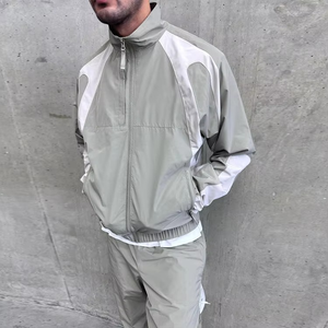 Sudadera de punto de Color sólido de la mejor calidad, ropa de gimnasio, chándales en blanco de dos piezas para hombres, conjunto de chándal al por mayor, sudor - Product Image 2