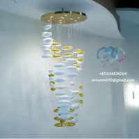 Applique murale moderne à fleurs LED Lampe décorative de luxe en forme de longue pour salon chambre couloir pour hôtel EAU KSA Qatar USA