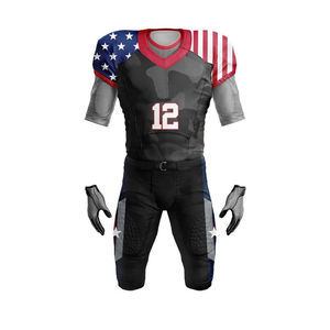Ensemble d'uniformes de football américain, design 2026, manches courtes, séchage rapide, service OEM disponible - Product Image 4