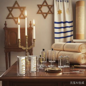 Boîte à allumettes Hadlakat Neirot en acrylique personnalisée 2026 pour style moderne et antique classique, pour articles judaïques - Product Image 4