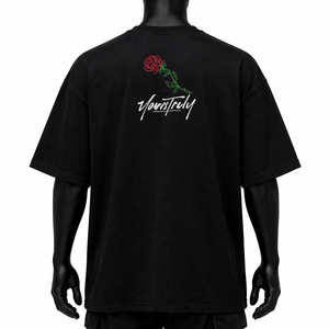OEM Custom Washed Black Oversized T <b>Shirt</b> for Men Soft Cotton Streetwear <b>Flame</b> Design Wholesale Summer Top - Product Image 2