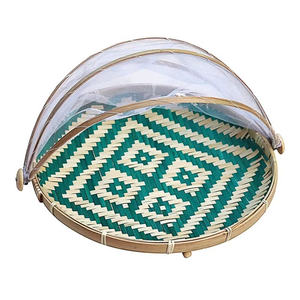 Cestas organizadoras para almacenamiento de alimentos, servir y secar, bandeja de mimbre plana tejida de bambú, cesta de frutas, bandeja organizadora para servir y secar - Product Image 2