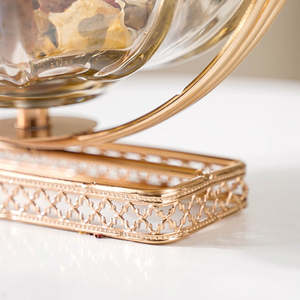 Cuenco Decorativo Redondo de Cristal Lunar con Base, Vajilla Elegante de Alta Calidad para Fiestas y Decoración de Mesa - Product Image 3