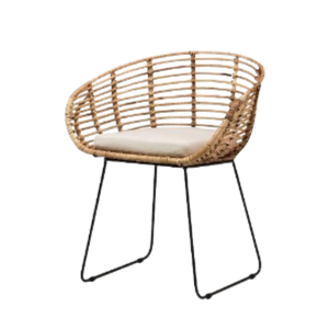 Best Quality Rattan Wicker Dining <b>Chair</b> Garden Sets Wicker <b>Chair</b> For Outdoor Furniture Rattan Dining <b>Chair</b> With <b>Metal</b> <b>Leg</b> - Product Image 3