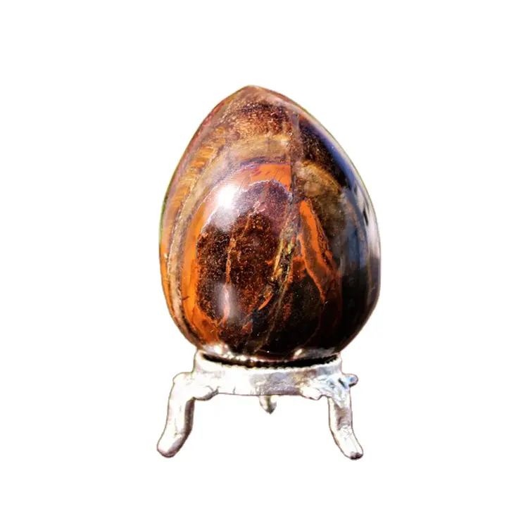 Huevos de cristal de piedras preciosas de ojo de tigre dorado estilo Feng Shui para uso curativo de Reiki, la mejor oferta en ágata de calidad superior