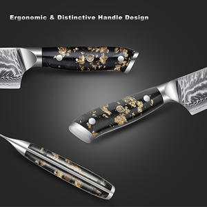 Venta al por mayor pedidos a granel personalizados OEM ODM servicio japonés profesional Damasco cuchillo de cocina forjado a mano hoja afilada fija - Product Image 3
