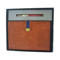 2025 noël/nouvel an Promotion personnalisé A5 taille PU cuir Journal livre relié cahier boucle personnel affaires cadeau ensemble