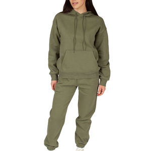 Fabricant de vêtements Ensemble de survêtement personnalisé pour femmes Vêtements actifs Deux pièces Joggers et Cagoules Ensembles Survêtements en gros - Product Image 1