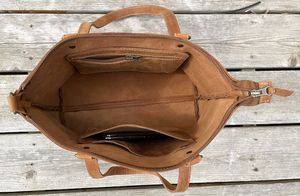 Sac fourre-tout multifonctionnel de luxe en cuir Ladys Sacs à main en cuir véritable Sacs fourre-tout en cuir pour femmes LTB-0002 - Product Image 2