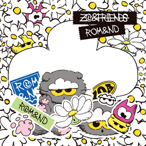 Rom&nd X Zo&Friends <b>Removable</b> 3D <b>Vinyl</b> PVC Stickers Cartoon Decorative Style for Promotional Gifts - Product Image 1